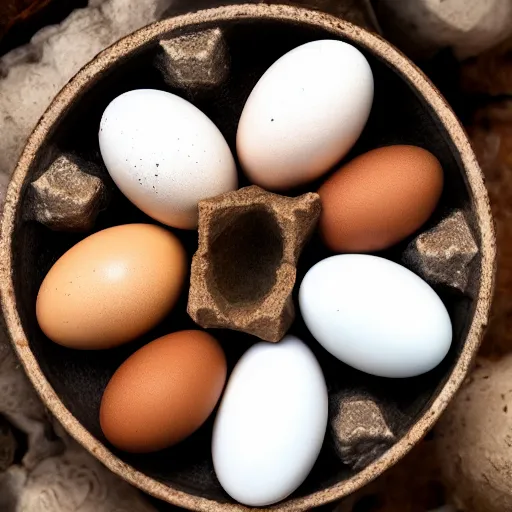 Prompt: photograph of well seasoned eggs, sigma 85mm f/1.4, depth of field, high resolution, 4k, 8k, hd, full color