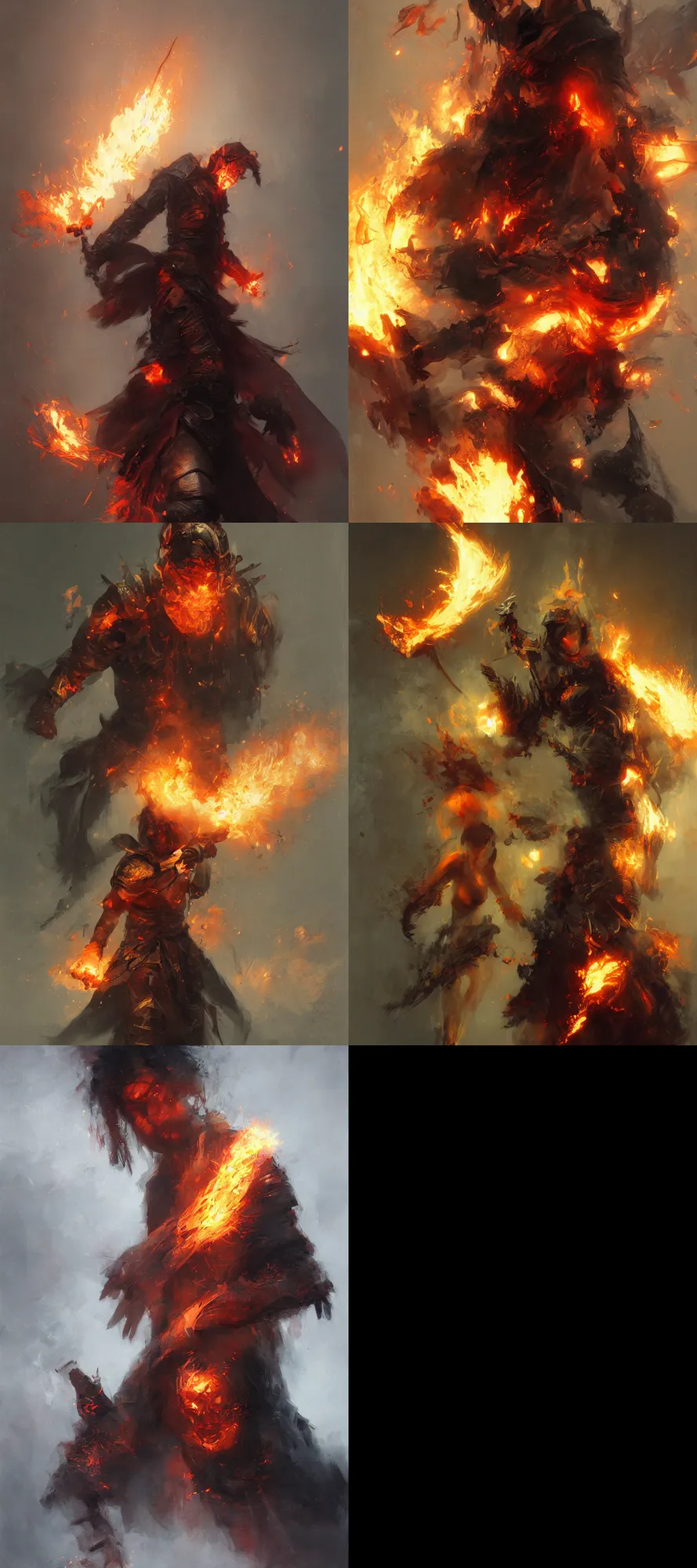 Prompt: The pyromancer by ruan jia