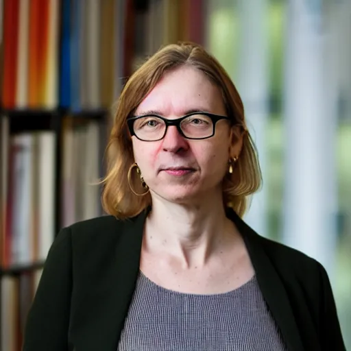 Prompt: A portrait of MIT professor Daniela Rus