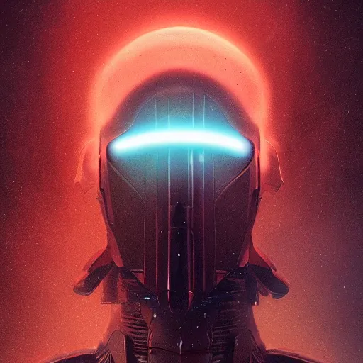 Image similar to symmetry, portrait of an extraterrestrial soldier, looking like a bird, renaissance style, star wars character, volumetric lights, sci - fi, headpiece, blade runner, trending on artstation, sharp focus, studio photo, intricate details, highly detailed, by greg rutkowski