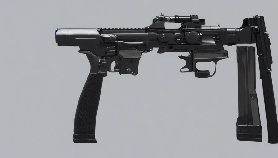 Image similar to a side view of futuristic gun design