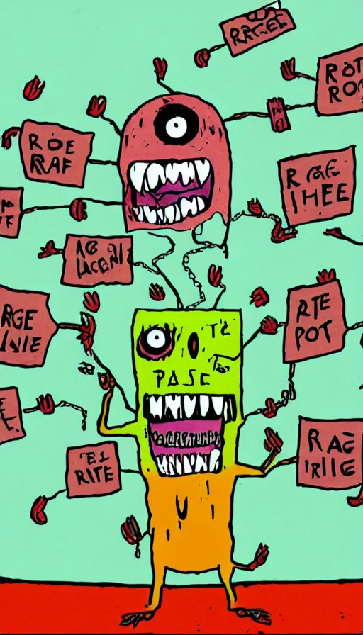 Image similar to rage, by allie brosh