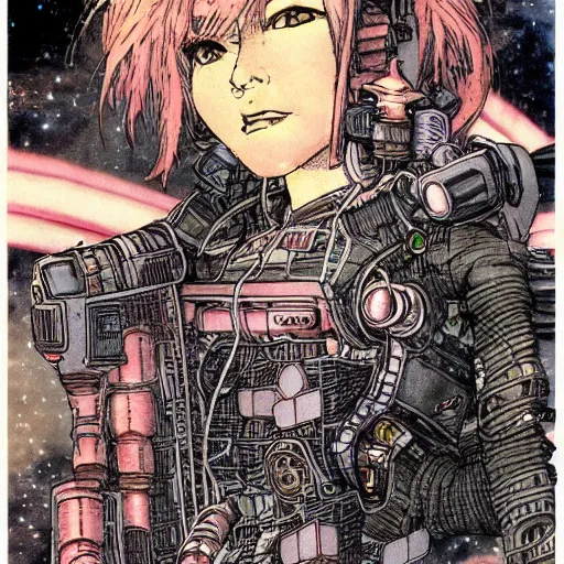 Image similar to a space - girl, 1 / 6 katsuya terada, cyberpunk