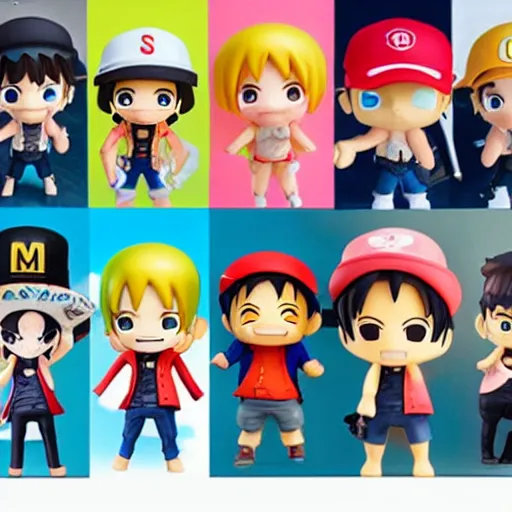 Image similar to high quality portrait flat matte painting of one piece in the style of nendoroid and Toon toys , flat anime style, thick painting, medium close-up