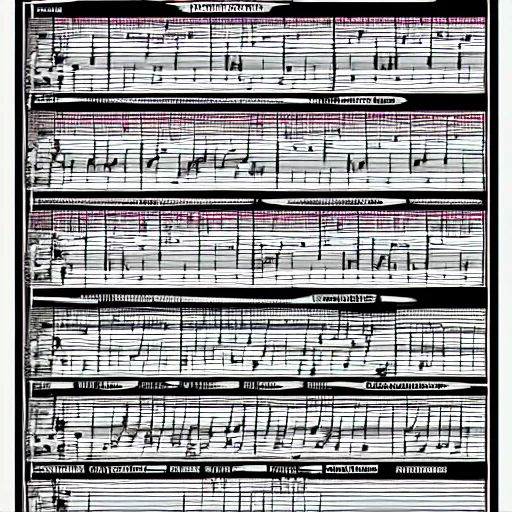 Prompt: hyperdetailed music sheets