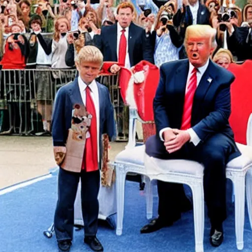 Prompt: donald trump as a 8 year old boy