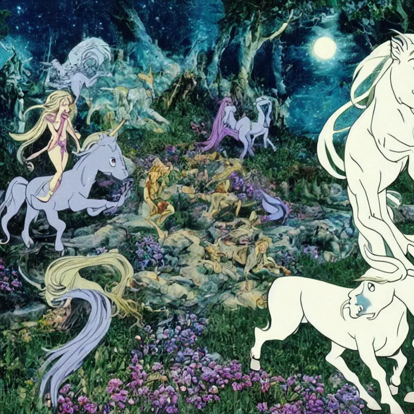 Image similar to the last unicorn 1 9 8 2