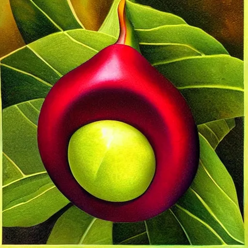 Prompt: artwork of a mangosteen in the style of vladimir kush