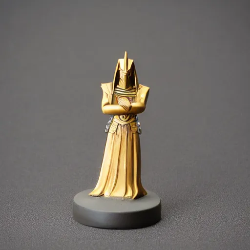 Prompt: Anubis Miniature Figure. 50mm