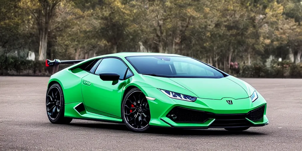 Image similar to a honda civic in the shape of lamborghini huracan