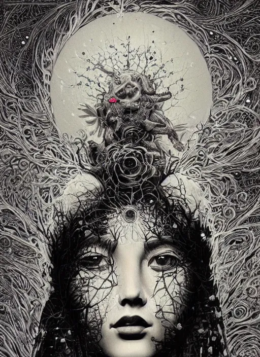 Image similar to Ai goddess painting by Dan Hillier, trending on artstation, artstationHD, artstationHQ, 4k, 8k