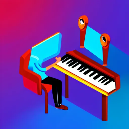 Image similar to a 2 d music studio, design, vector art, digital art, portrait, 4 k, 8 k, sharp focus, smooth, illustration, room, concept art