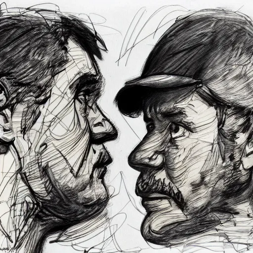 Image similar to a realistic yet scraggly portrait sketch of the side profile of a stern and sophisticated the sniper, trending on artstation, intricate details, in the style of frank auerbach, in the style of sergio aragones, in the style of martin ansin, in the style of david aja, in the style of mattias adolfsson