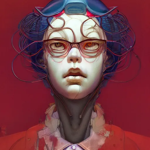 Image similar to prompt : doomer portrait soft light painted by james jean and katsuhiro otomo and erik jones, inspired by akira anime, smooth face feature, intricate oil painting, high detail illustration, sharp high detail, manga and anime 1 9 9 9