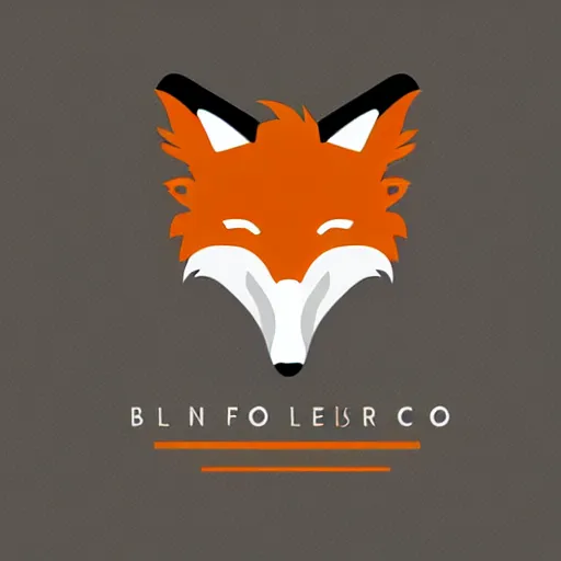 Image similar to a vector logo of a burning fox