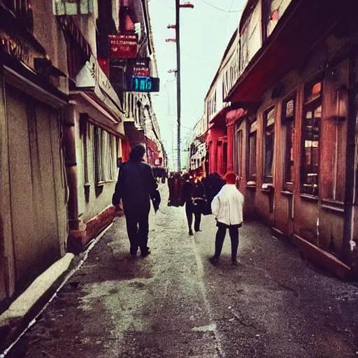 Image similar to men and women captured by evil walking the streets. footage of terrifying disfigured people roaming dark streets, very gory hyperrealistic vivid horror. photographed by dr seuss on instagram in full colour hd hdlr photography by national geographic