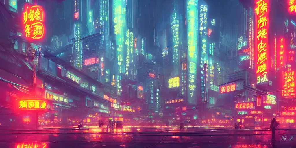 Image similar to Shanghai by Neon Light, in the style of Cyberpunk Impressionism, Krenz Cushart, Moebius, and Muchain, Prismatic, Rococo, Pearlescent, reflective, shimmering, highly detailed, masterpiece, dreamy, concept art, Cinema lighting, 8k, trending on artstation