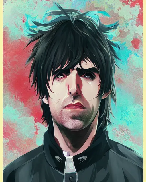 Prompt: anime portrait of liam gallagher as an anime man by stanley artgerm lau wlop rossdraws james jean andrei riabovitchev marc simonetti