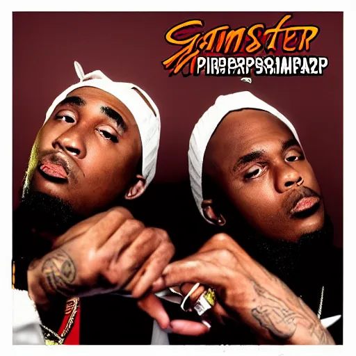 Prompt: gangster rapper shrimp, shrimp rap group, hyperrealism rap album art, rap pimping ballin