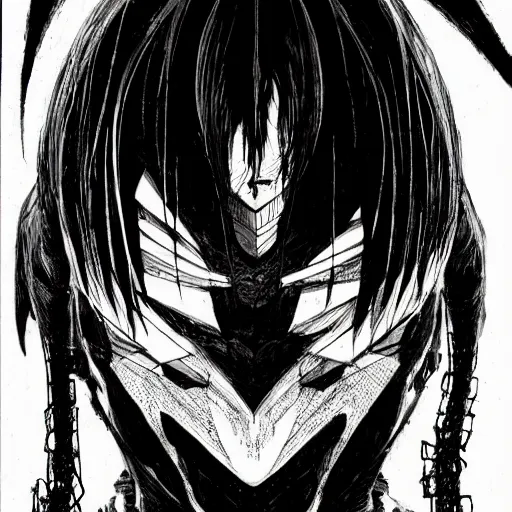 Image similar to Mr Rodgers looking sinister, by Tsutomu Nihei, highly detailed