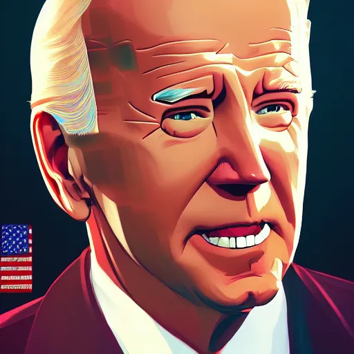 Prompt: Portrait of joe biden, by alan moore, strong features, sharp lines, supersuit, 8k, artstation, artgerm