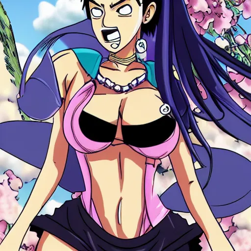 Image similar to valentina nappi in the style of eichiro ora, one piece, manga style