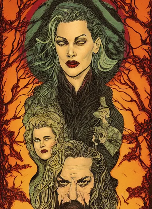 Prompt: twin peaks movie poster art by rebecca guay