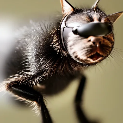 Image similar to a housefly - cat - hybrid, animal photography