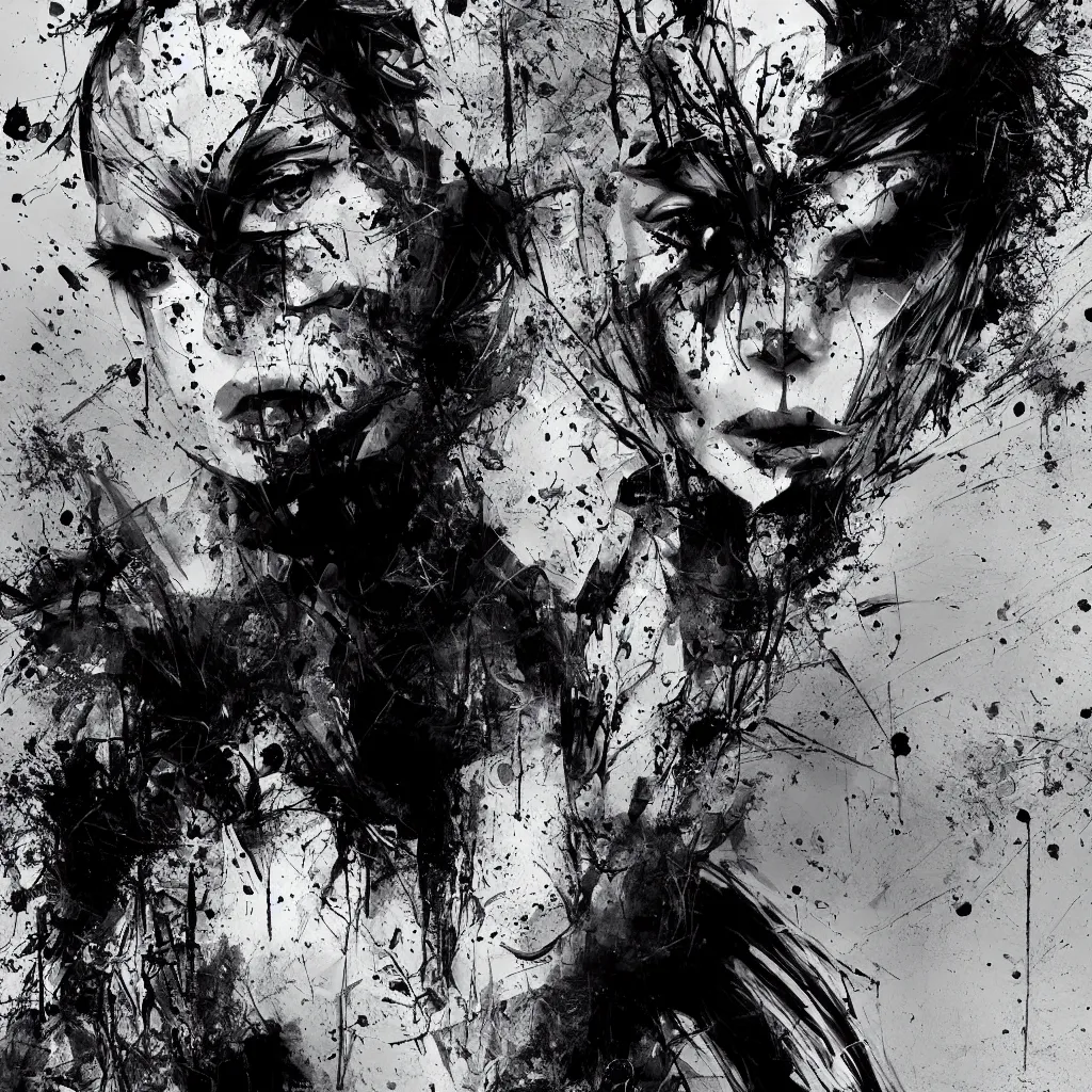 Prompt: black and white full shot cinematographic man abstract expressionism quality render unreal engine 5, 3 d by russ mills