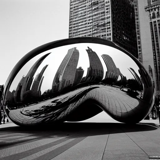 Image similar to award - winning photos of the chicago bean as a stringed bean, incredibly detailed, kodak film, 5 0 mm