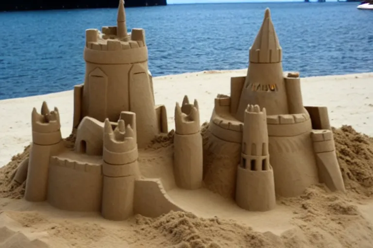 Image similar to a completed sand castle