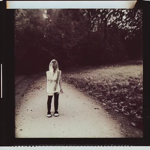 Prompt: I know that you can love me when there is no one left to blame, polaroid