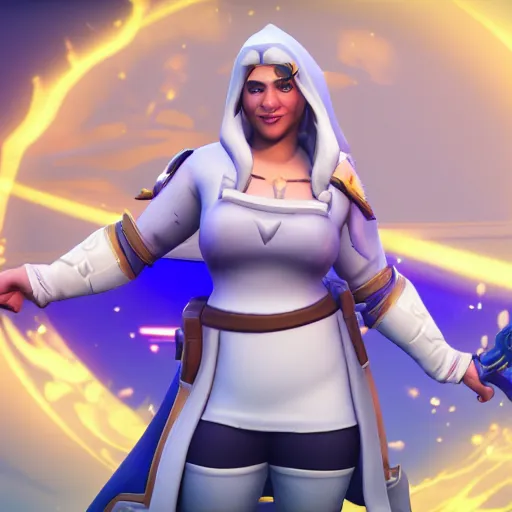 Prompt: jaina proudmoore but really fat in fortnite