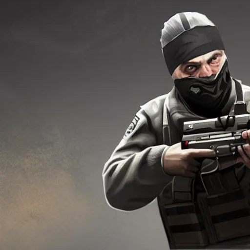 Image similar to Viktor Orban as a Counter-Terrorist in CSGO