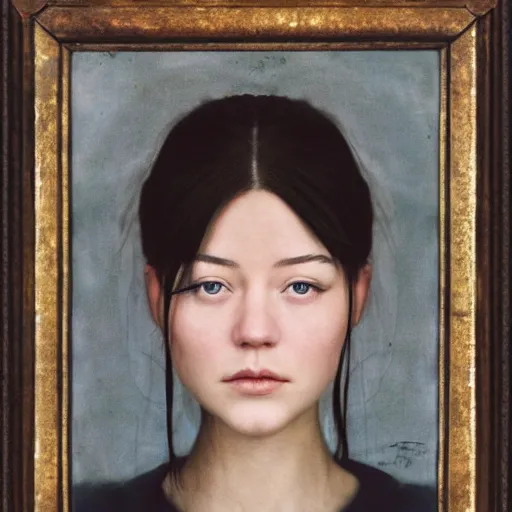 Prompt: a masterpiece portrait photo of a beautiful young woman who looks like a chinese mary elizabeth winstead, symmetrical face