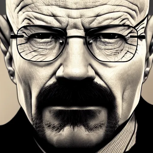 Image similar to walter white's face on a [ [ snowball ] ], hyperdetailed, artstation, cgsociety, 8 k