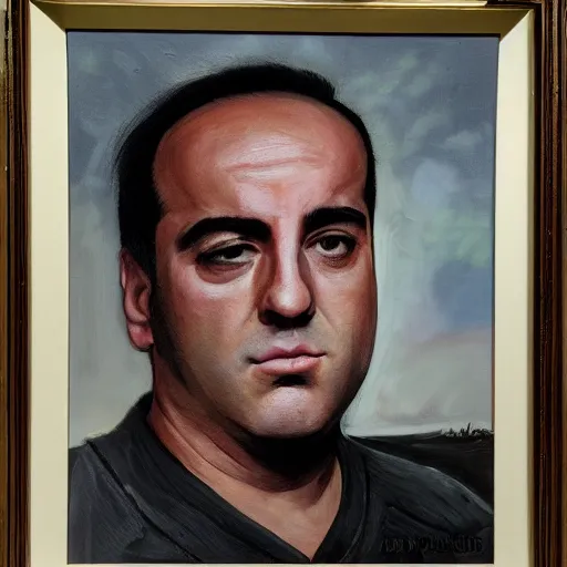 Prompt: Portrait of Paulie Walntus form the sopranos