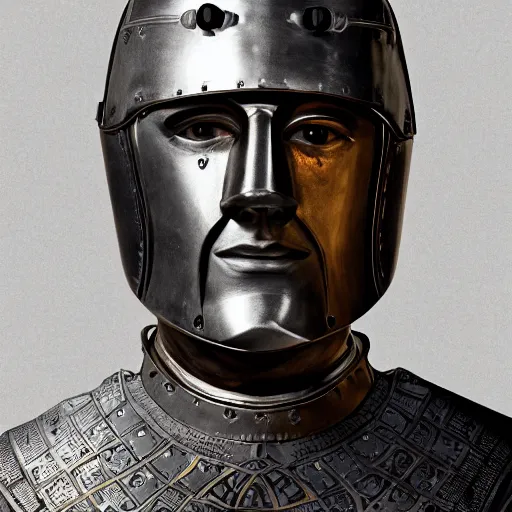 Image similar to portrait of wise Baldwin IV with iron mask according to Willem of Tyre, dynamic lighting, cinematic, establishing shot, extremely high detail, photo realistic, cinematic lighting, intricate line drawings, 8k resolution