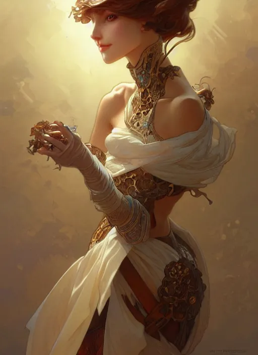 Image similar to cute anthropomorphic, fantasy, intricate, elegant, highly detailed, digital painting, artstation, concept art, wallpaper, smooth, sharp focus, illustration, art by artgerm and greg rutkowski and alphonse mucha