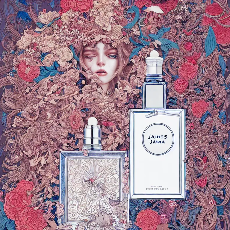 Image similar to fragrance advertising campaign by james jean, highly detailed, intricate, very beautiful