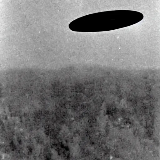 Prompt: found footage grainy black and photo of a ufo in 1920