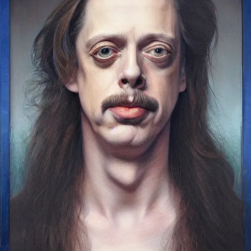 Image similar to Pre-Raphaelite portrait of American Actor Steve Buscemi Artgerm