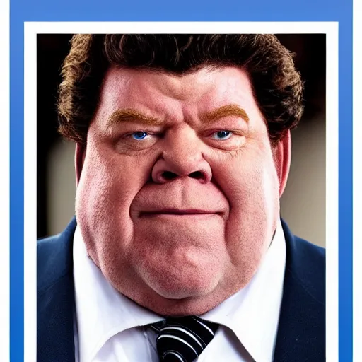 Prompt: live-action-Wario-hollywood movie casting, played by George Wendt, posing for poster photography