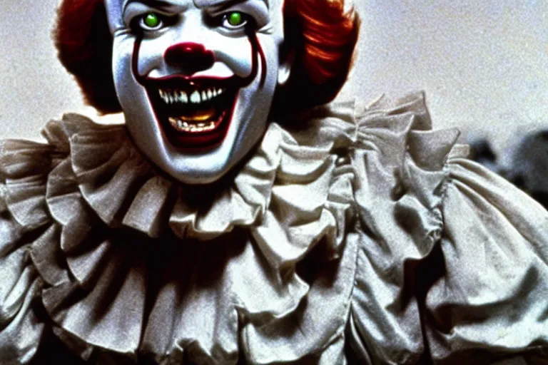 Prompt: Jack Nicholson as pennywise on the movie it