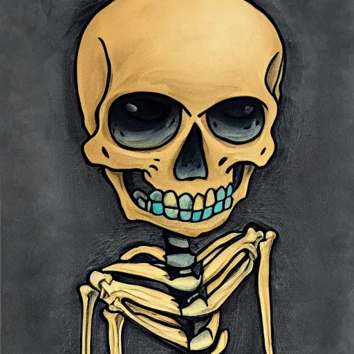 Image similar to drippy skeleton