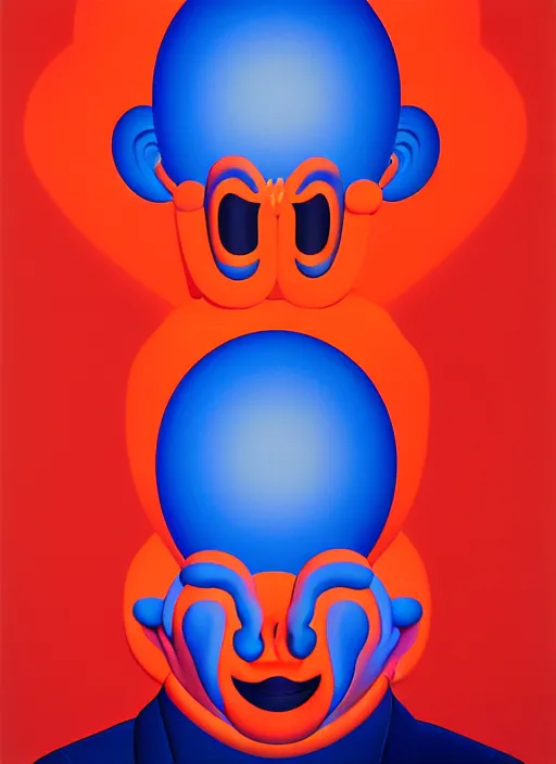 Image similar to evil person portrait by shusei nagaoka, kaws, david rudnick, airbrush on canvas, pastell colours, cell shaded, 8 k,