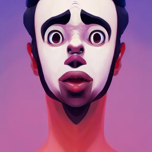 Image similar to face icon stylized minimalist beetlejuice, loftis, cory behance hd by jesper ejsing, by rhads, makoto shinkai and lois van baarle, ilya kuvshinov, rossdraws global illumination