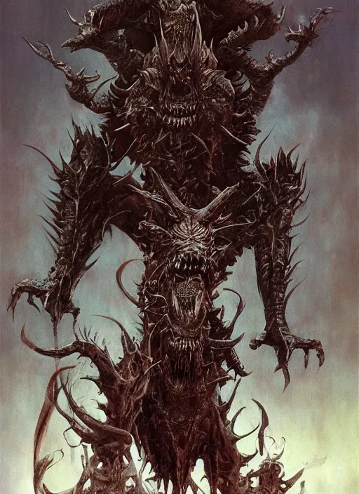 Huge Mass Monster Demon King Stands Astride Slain 