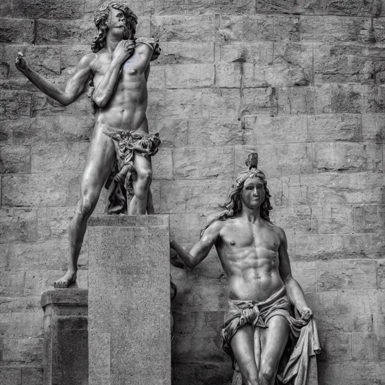 Image similar to Award winning photography of the Statue of David feminised by David Yarrow