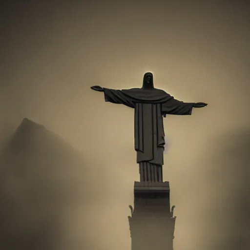 Image similar to the devil as christ the redeemer